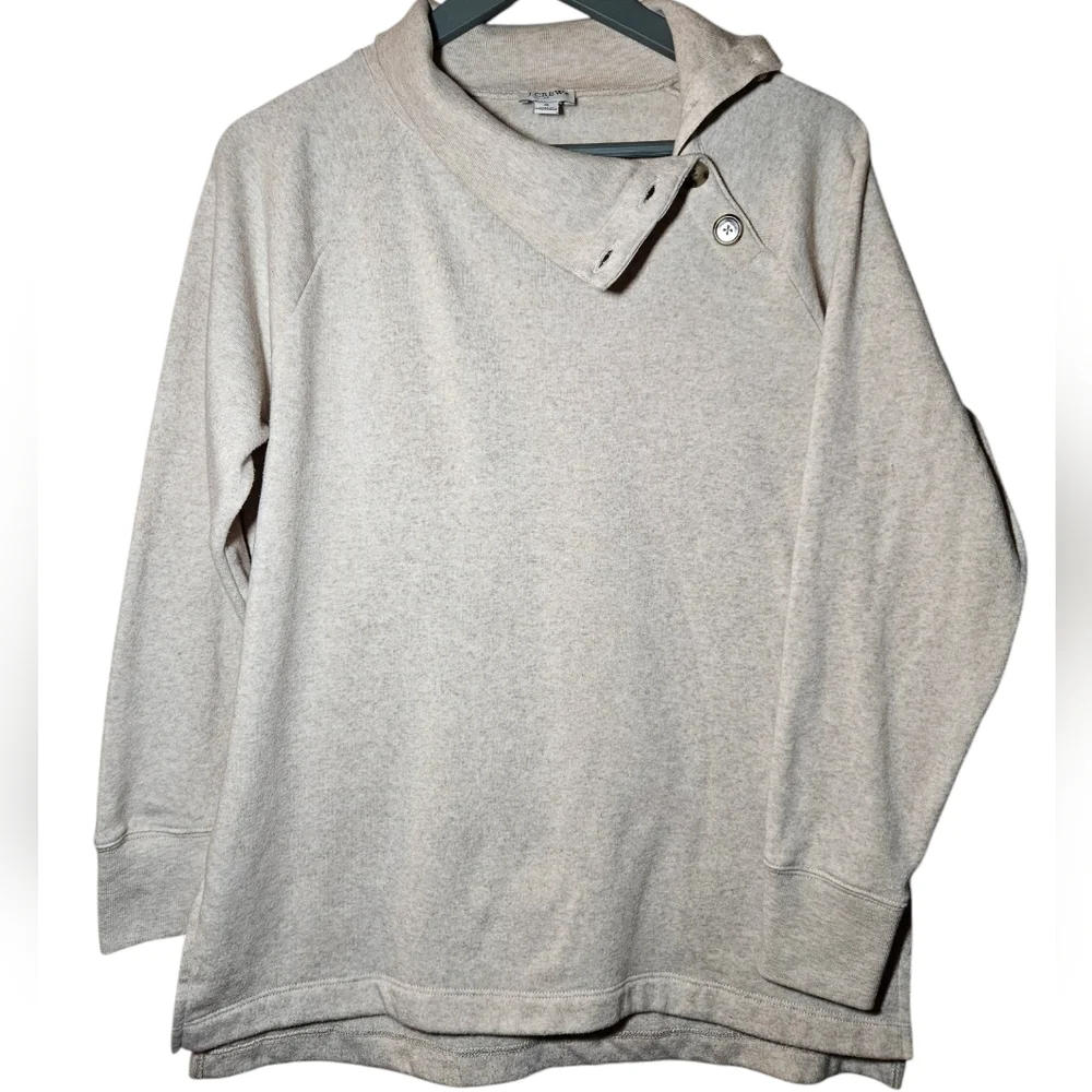 J. Crew Cowl‎ Button Neck Sweatshirt